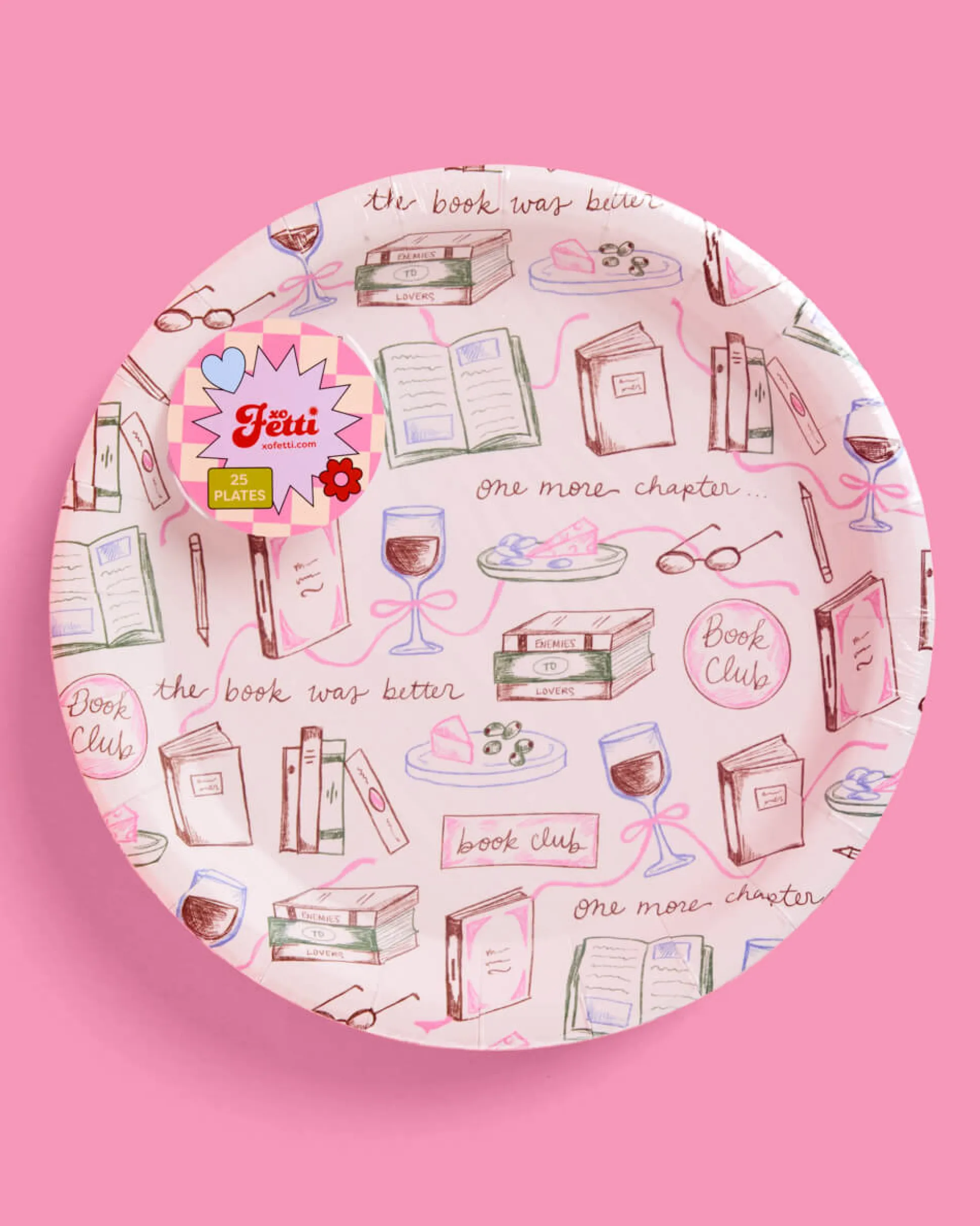 Book Club Plates - 25 paper plates