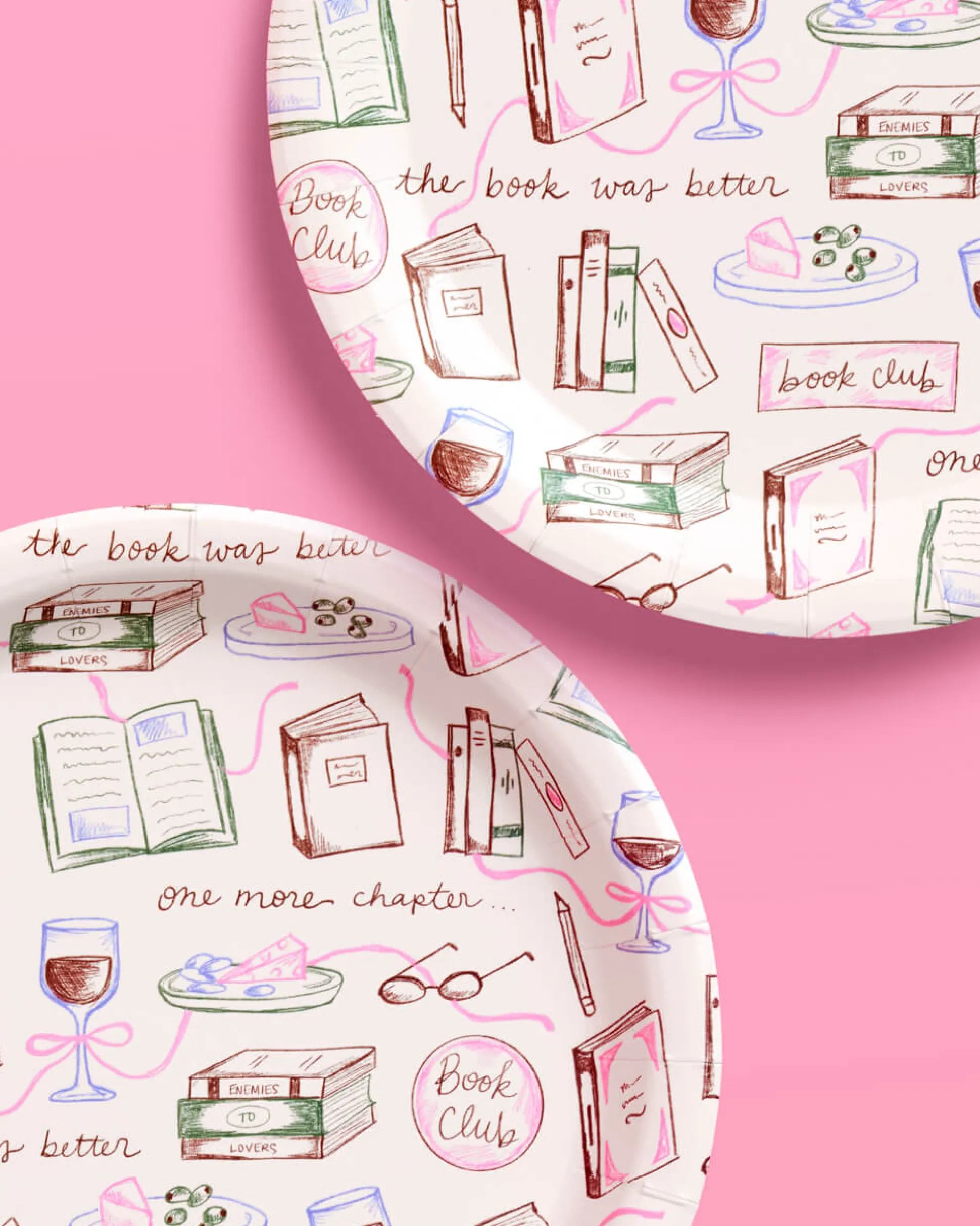 Book Club Plates - 25 paper plates