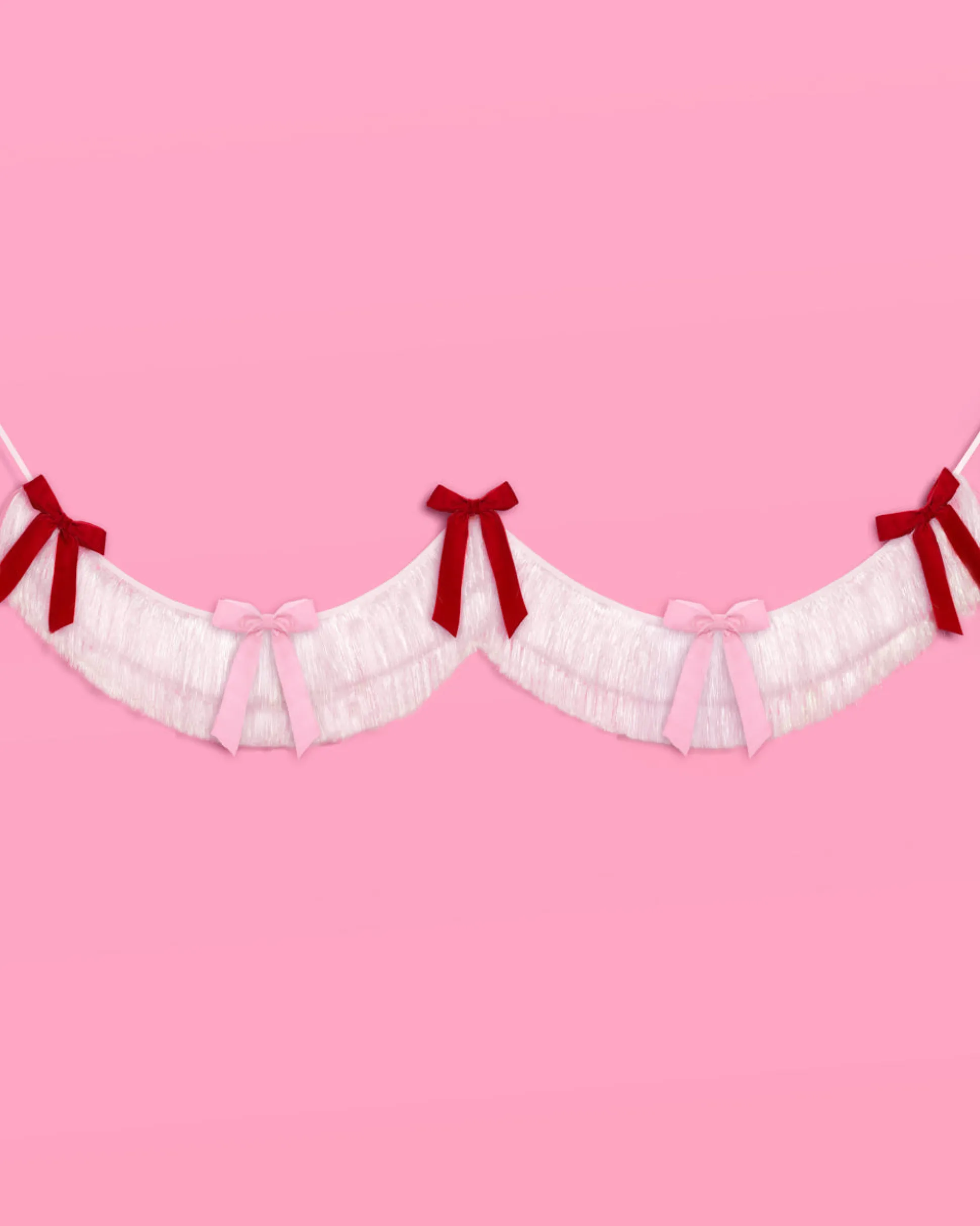 Bow Bliss Banner - layered fringe + velvet bows