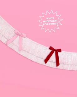 Bow Bliss Banner - layered fringe + velvet bows