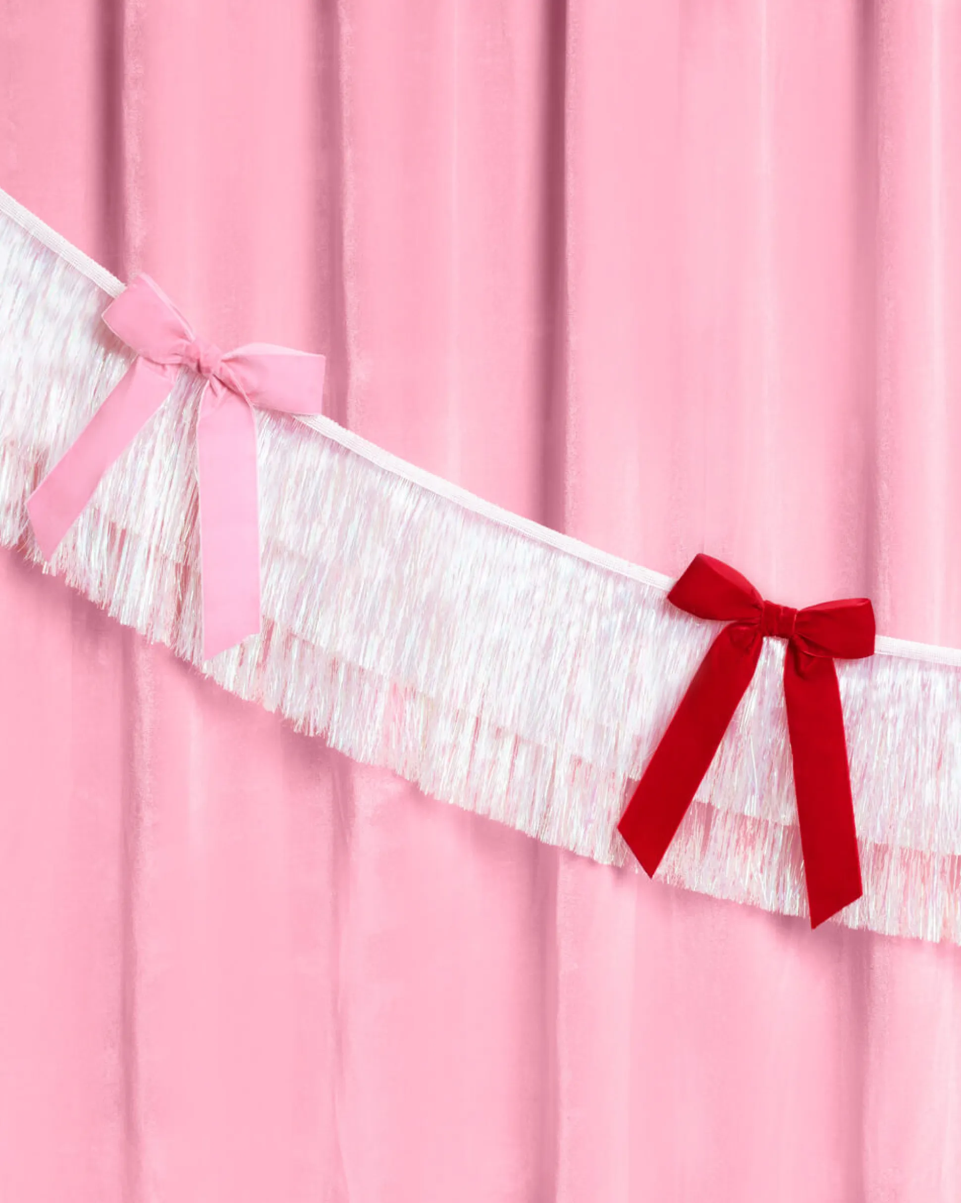 Bow Bliss Banner - layered fringe + velvet bows