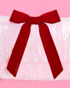 Bow Bliss Banner - layered fringe + velvet bows