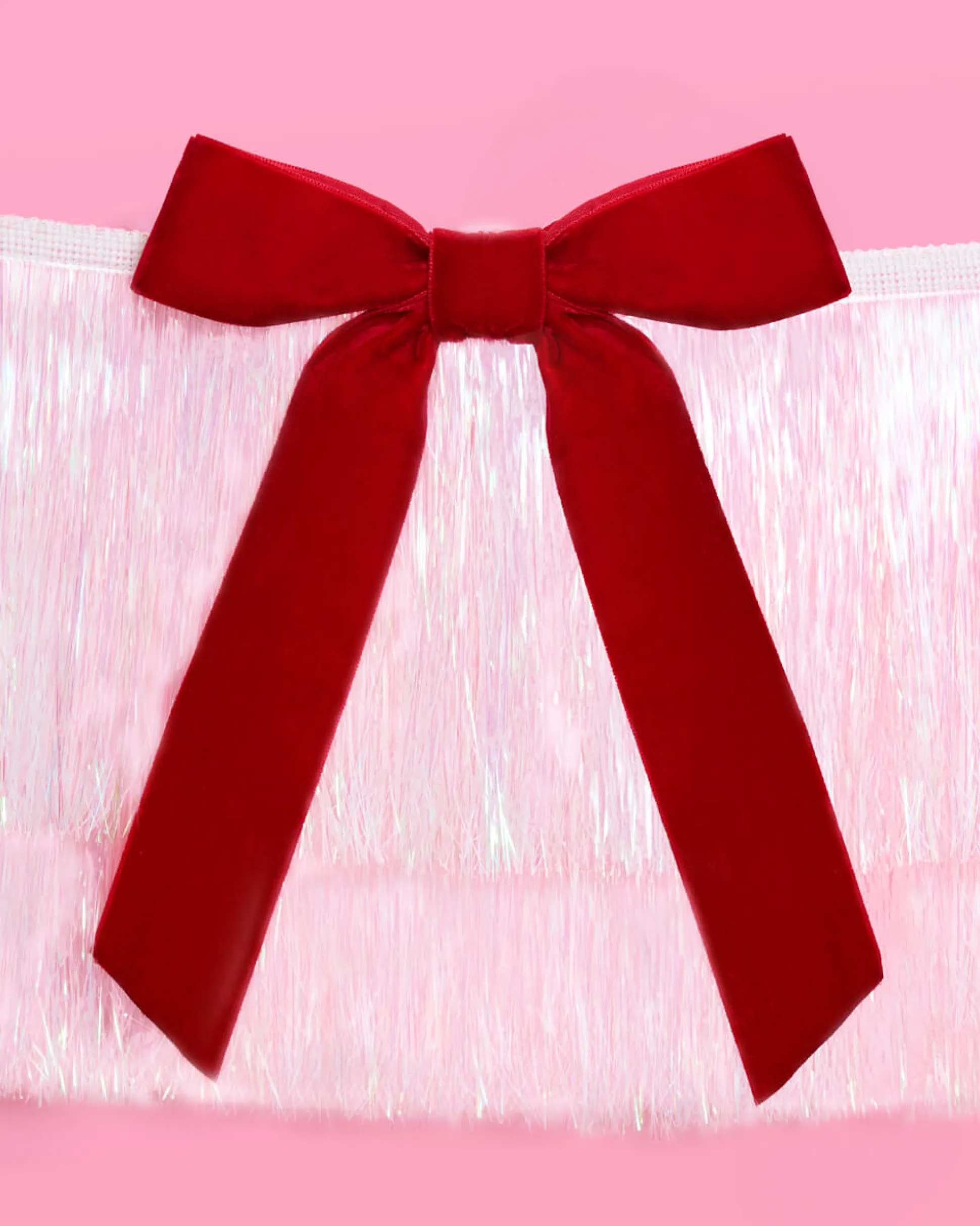 Bow Bliss Banner - layered fringe + velvet bows