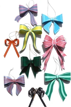 Bow Ornaments, Set of 9