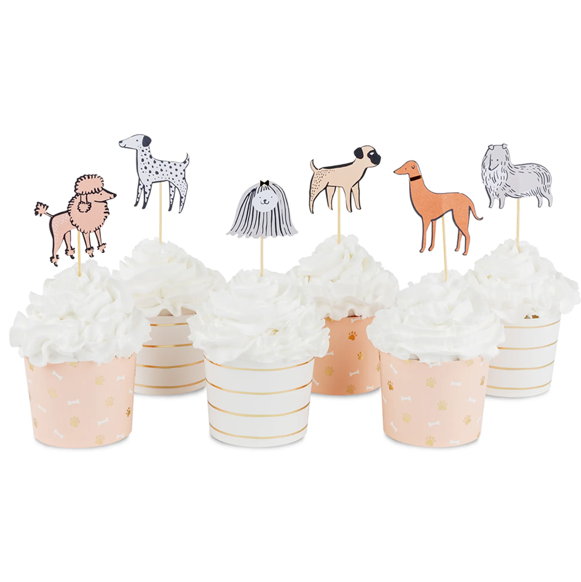 Bow Wow Cupcake Decorating Set, Set of 24