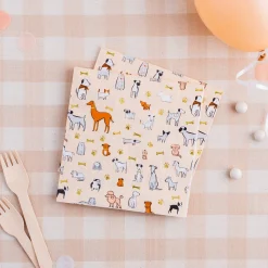 Bow Wow Large Napkins, Pack of 16