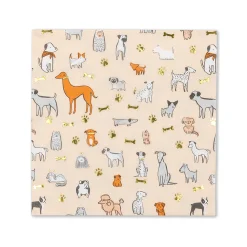Bow Wow Large Napkins, Pack of 16