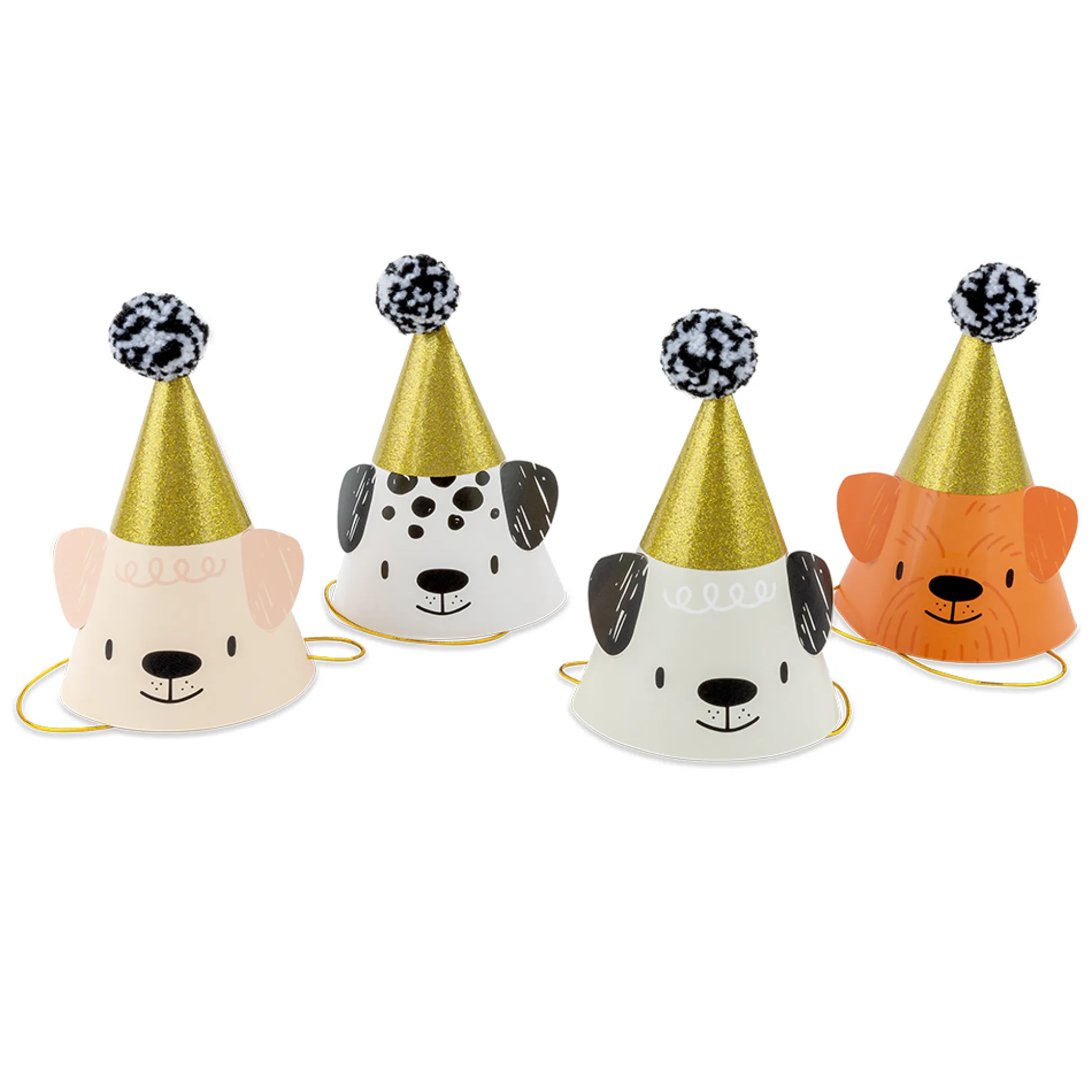 Bow Wow Party Hats, Pack of 8