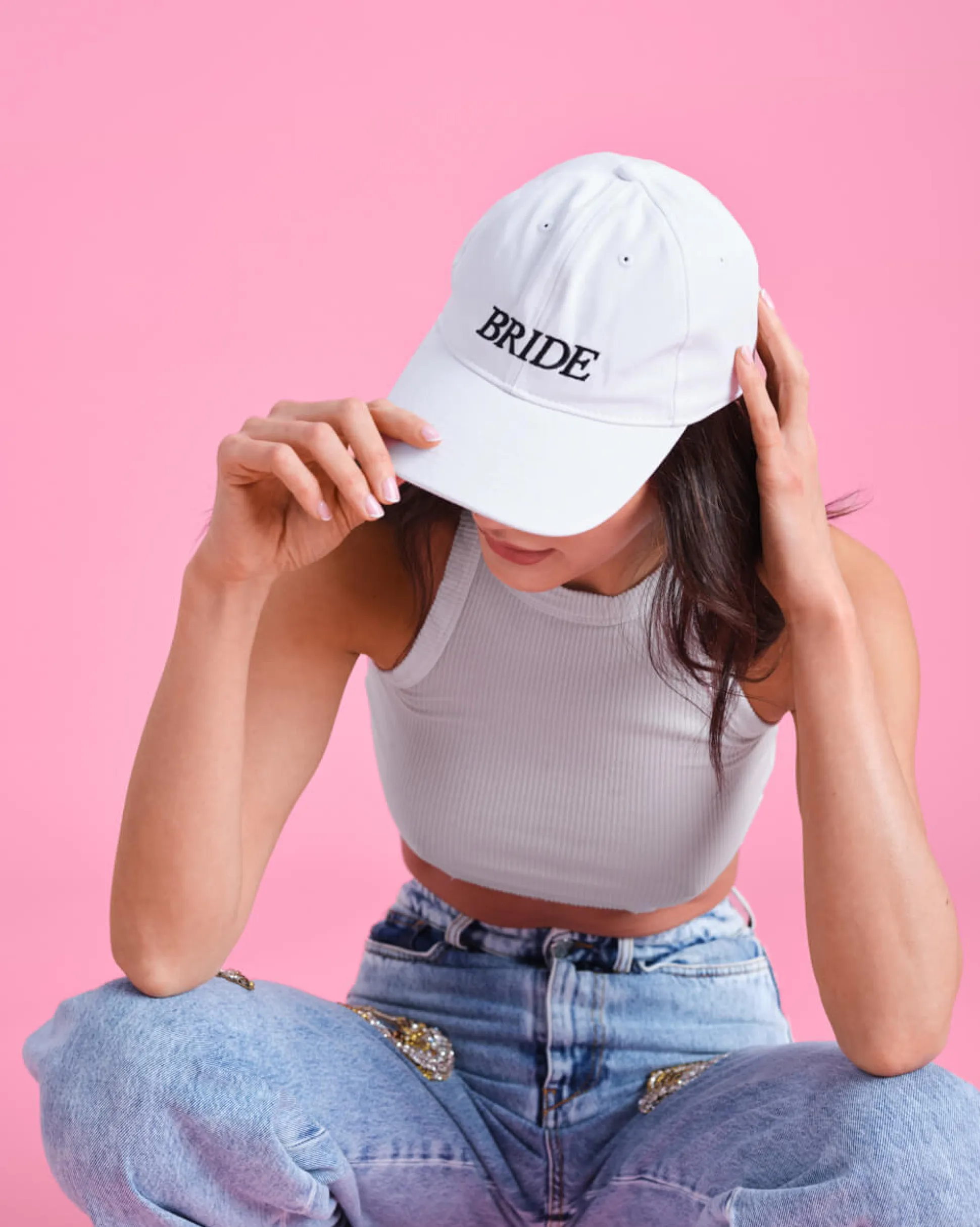 Bride Baseball Hat - Embroidered Cotton Hat