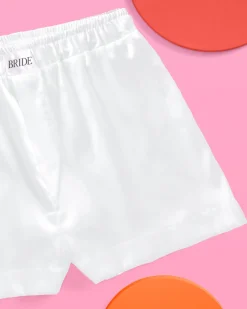 Bride Boxers - white satin shorts