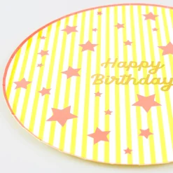 Bright Star Happy Birthday Dinner Plates (x 8)