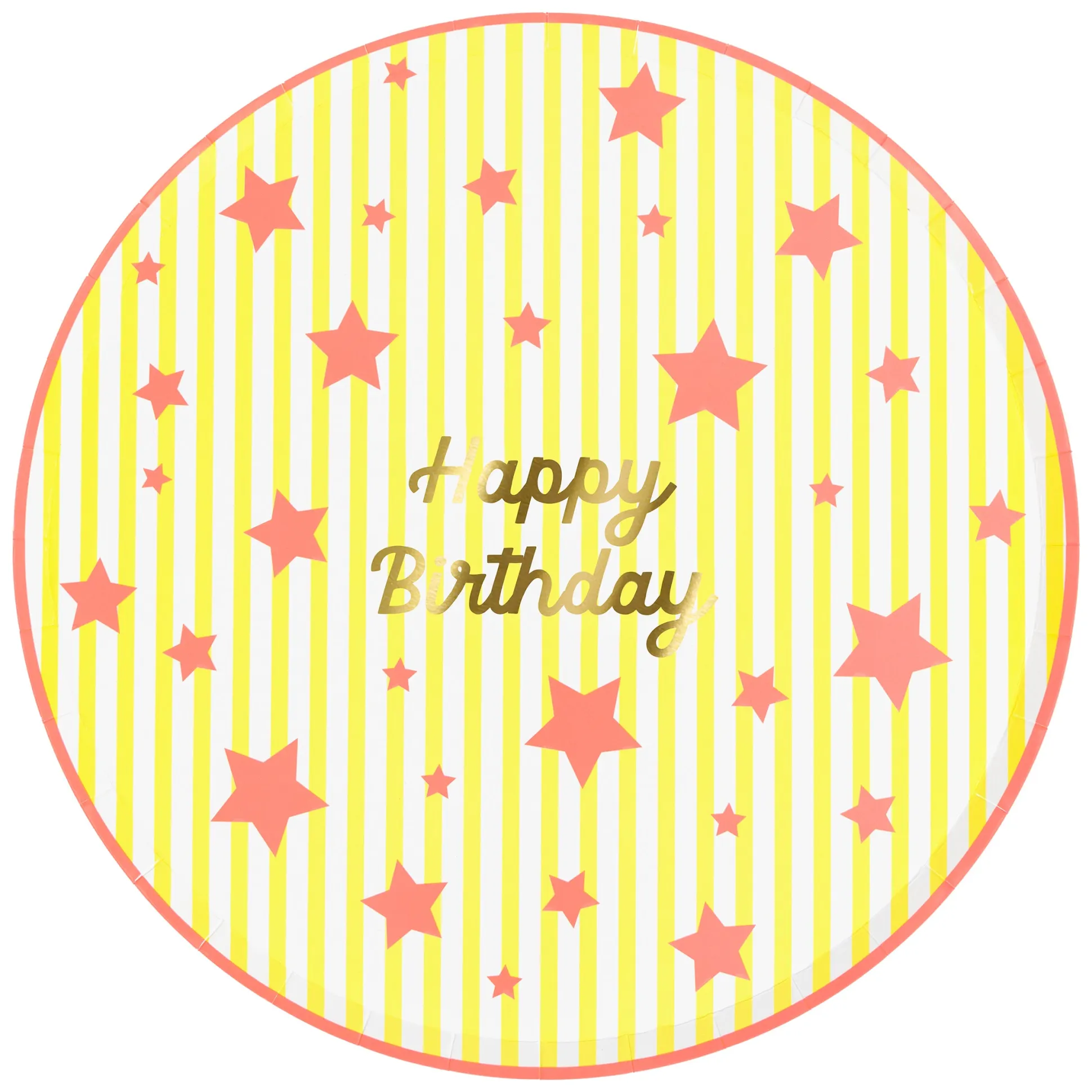 Bright Star Happy Birthday Dinner Plates (x 8)