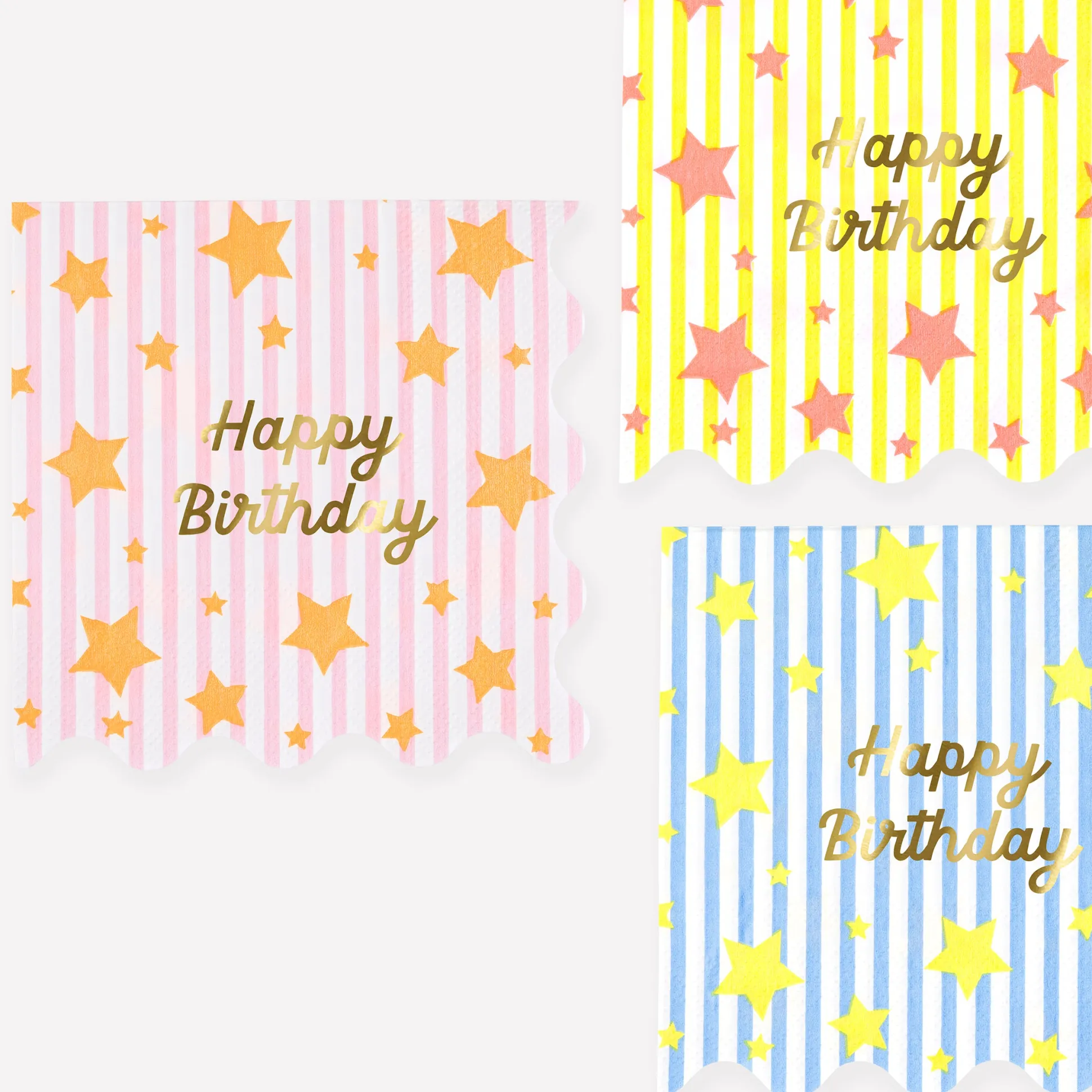 Bright Star Happy Birthday Large Napkins (x 16)