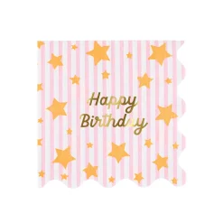 Bright Star Happy Birthday Large Napkins (x 16)
