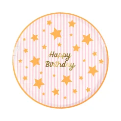 Bright Star Happy Birthday Side Plates (x 8)