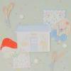 Bunnies In The Garden Blue Floral Large Napkins, Pack of 16
