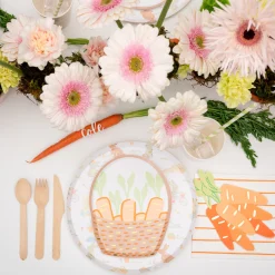Bunnies In The Garden Carrot Bunch Large Napkins, Pack of 16