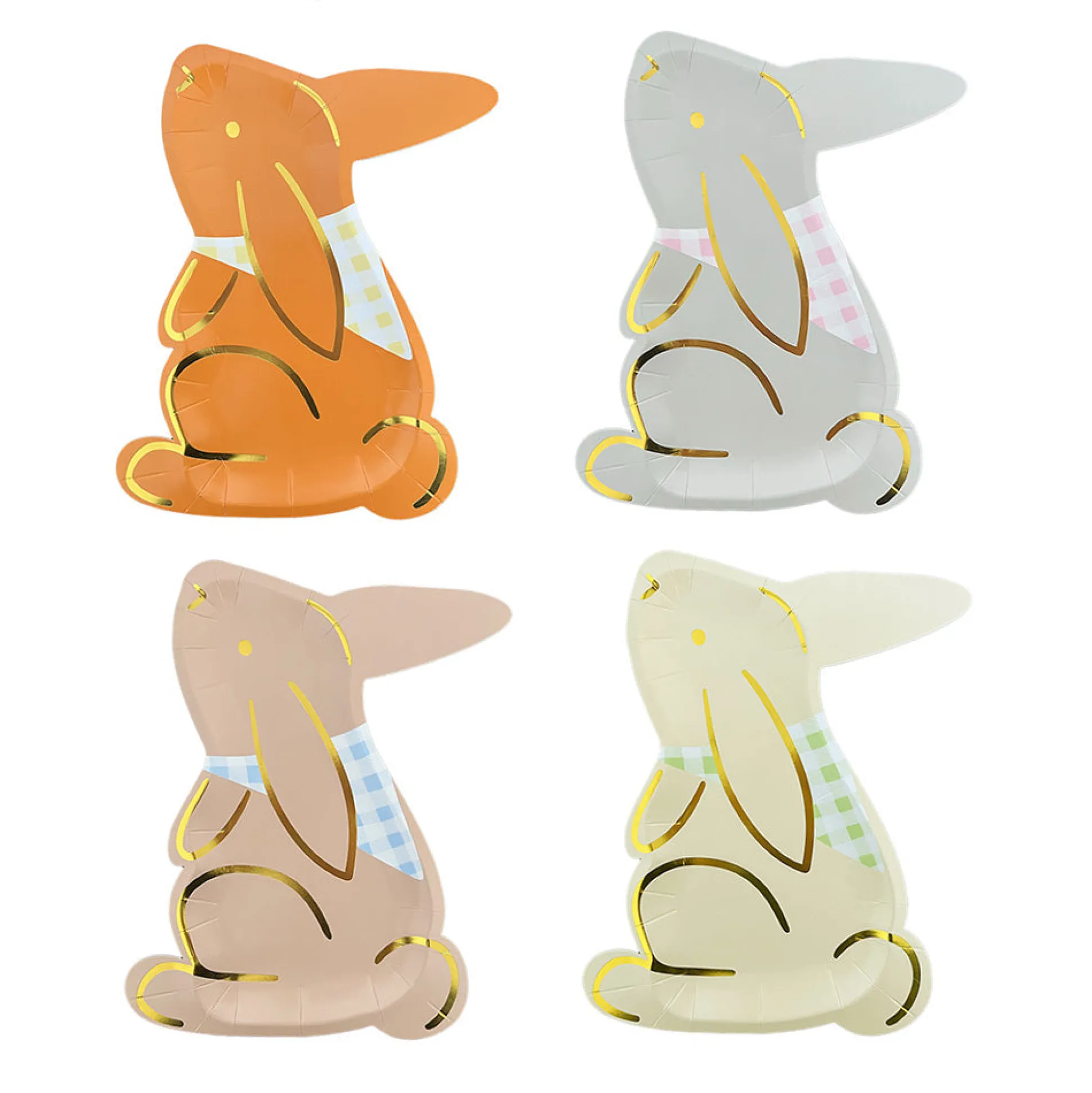Bunnies In The Garden Large "Bunny" Plates, Pack of 8