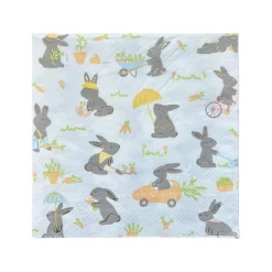 Bunnies In The Garden Large "Garden" Napkins, Pack of 16
