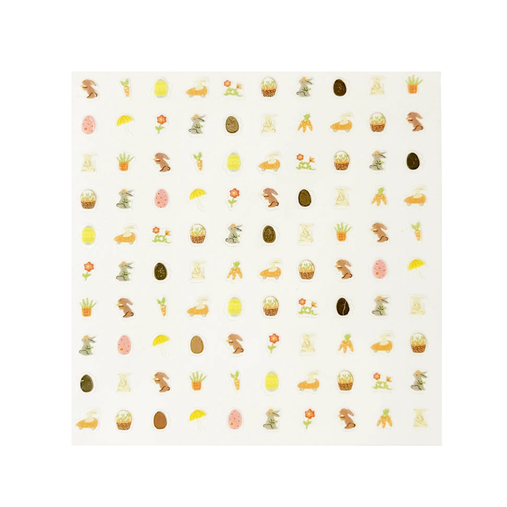 Bunnies In The Garden Nail Stickers, Pack of 100