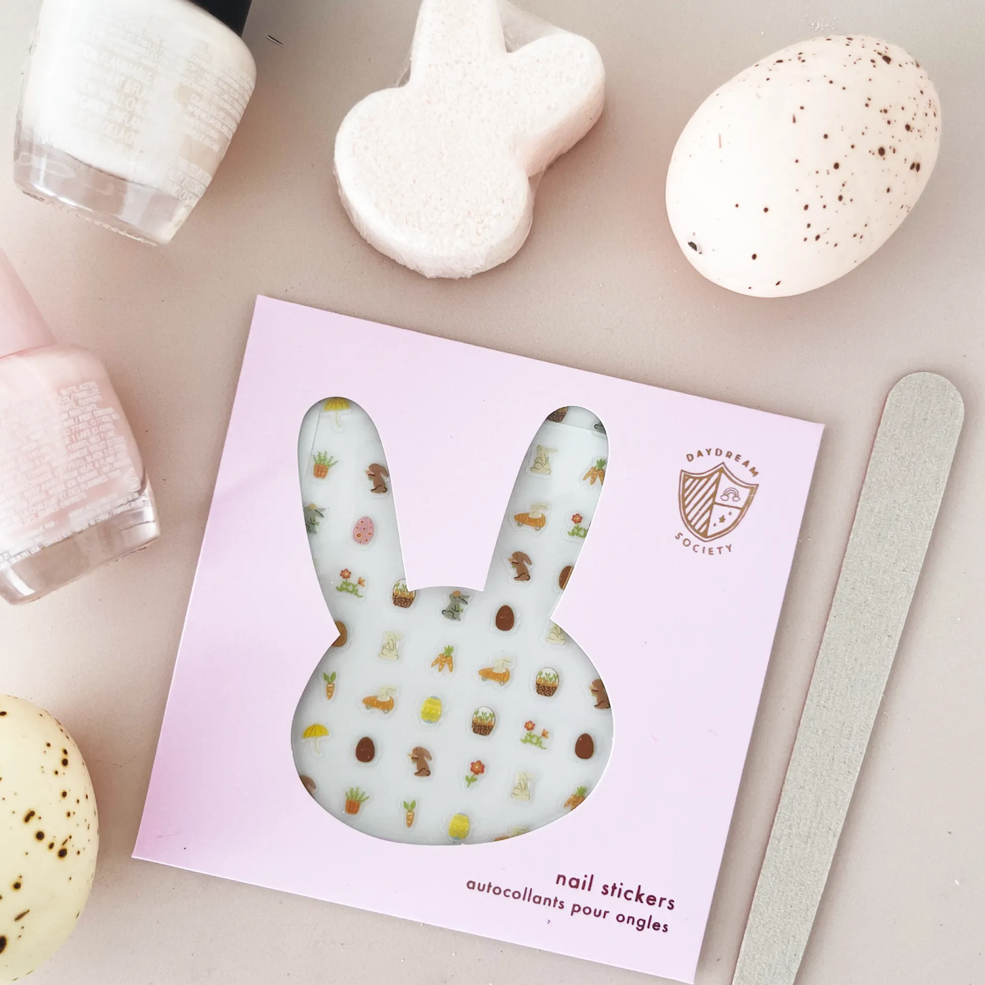 Bunnies In The Garden Nail Stickers, Pack of 100