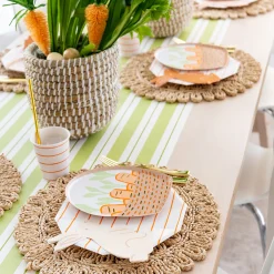 Bunnies In The Garden Small Basket Plates, Pack of 8
