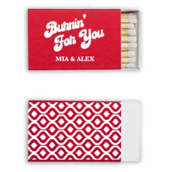 Burnin' For You Custom Matches, White Foil