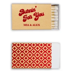 Burnin' For You Custom Matches, Red Foil