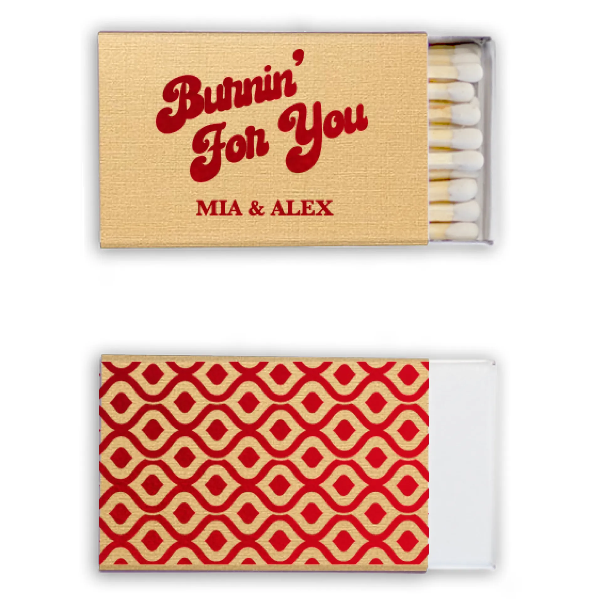 Burnin' For You Custom Matches, Red Foil