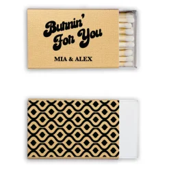 Burnin' For You Custom Matches, Black Foil
