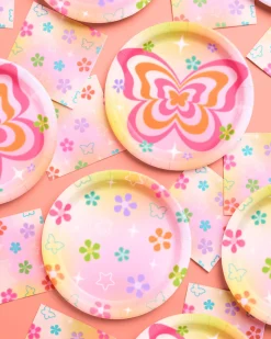 Butterfly Dream Plates - 24 paper plates