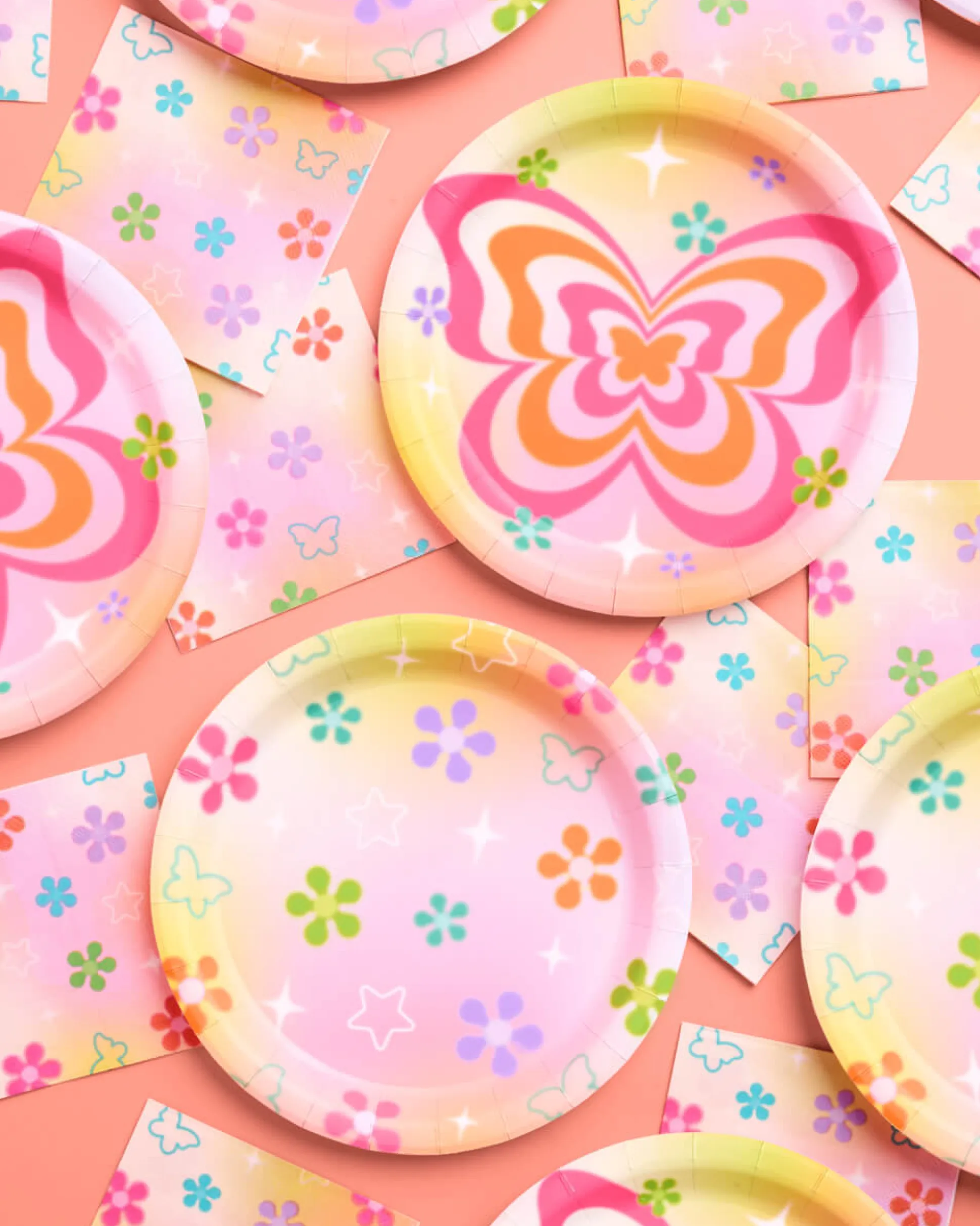 Butterfly Dream Plates - 24 paper plates