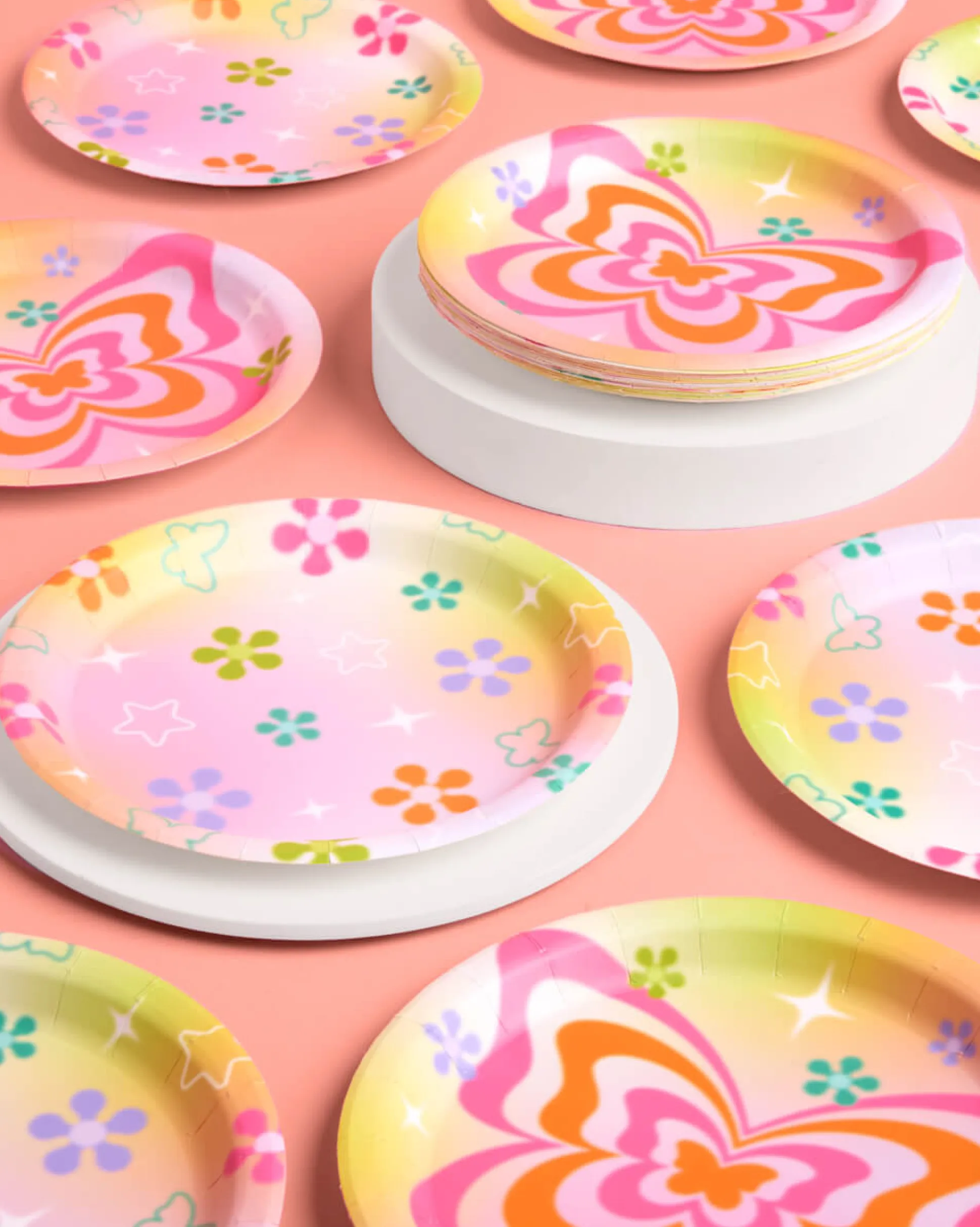 Butterfly Dream Plates - 24 paper plates
