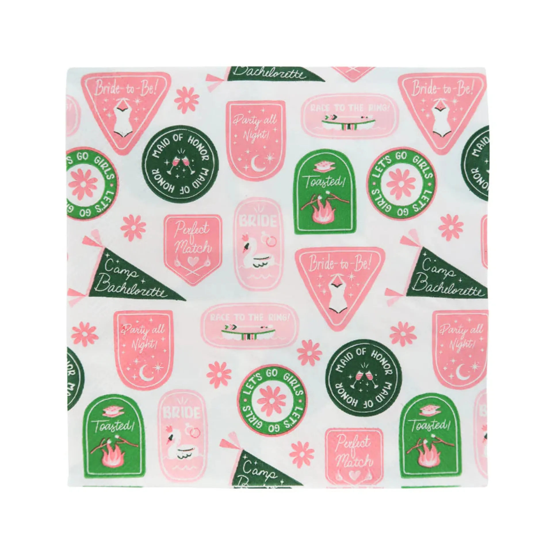 Camp Bachelorette Large Napkins, Pack of 16