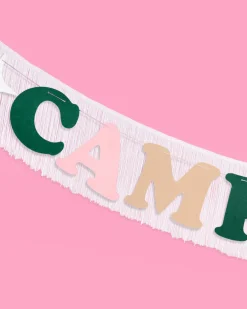 Camp Bride Banner - White String & Felt Banner