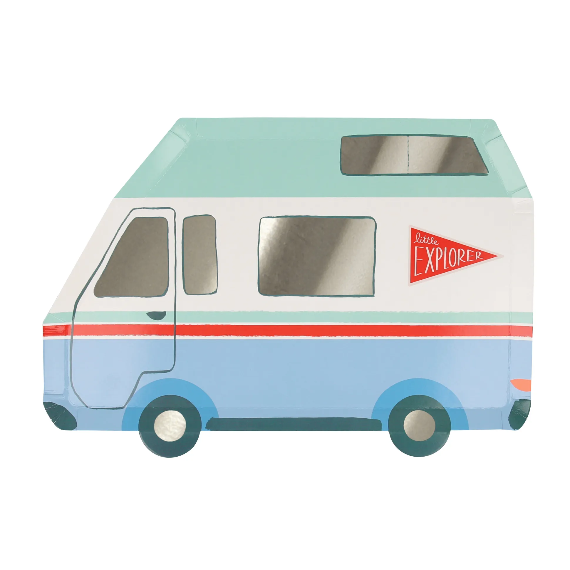 Camping Adventure Camper Van Plates, Set of 8