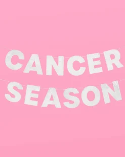 Cancer Season Banner - Silver Glitter Banner