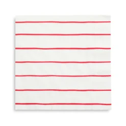 Candy Apple Frenchie Striped Large Napkins, Pack of 16