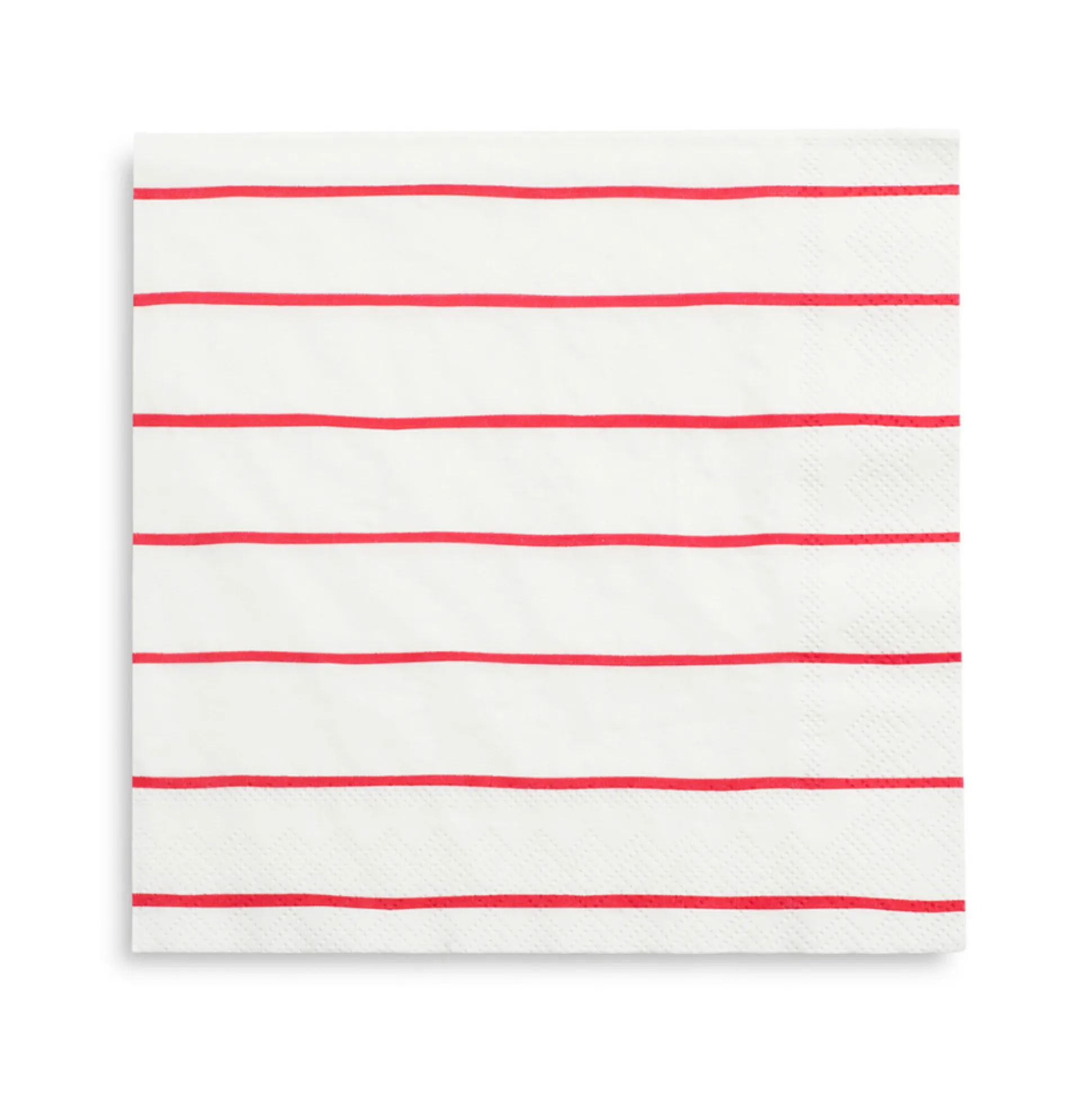 Candy Apple Frenchie Striped Large Napkins, Pack of 16