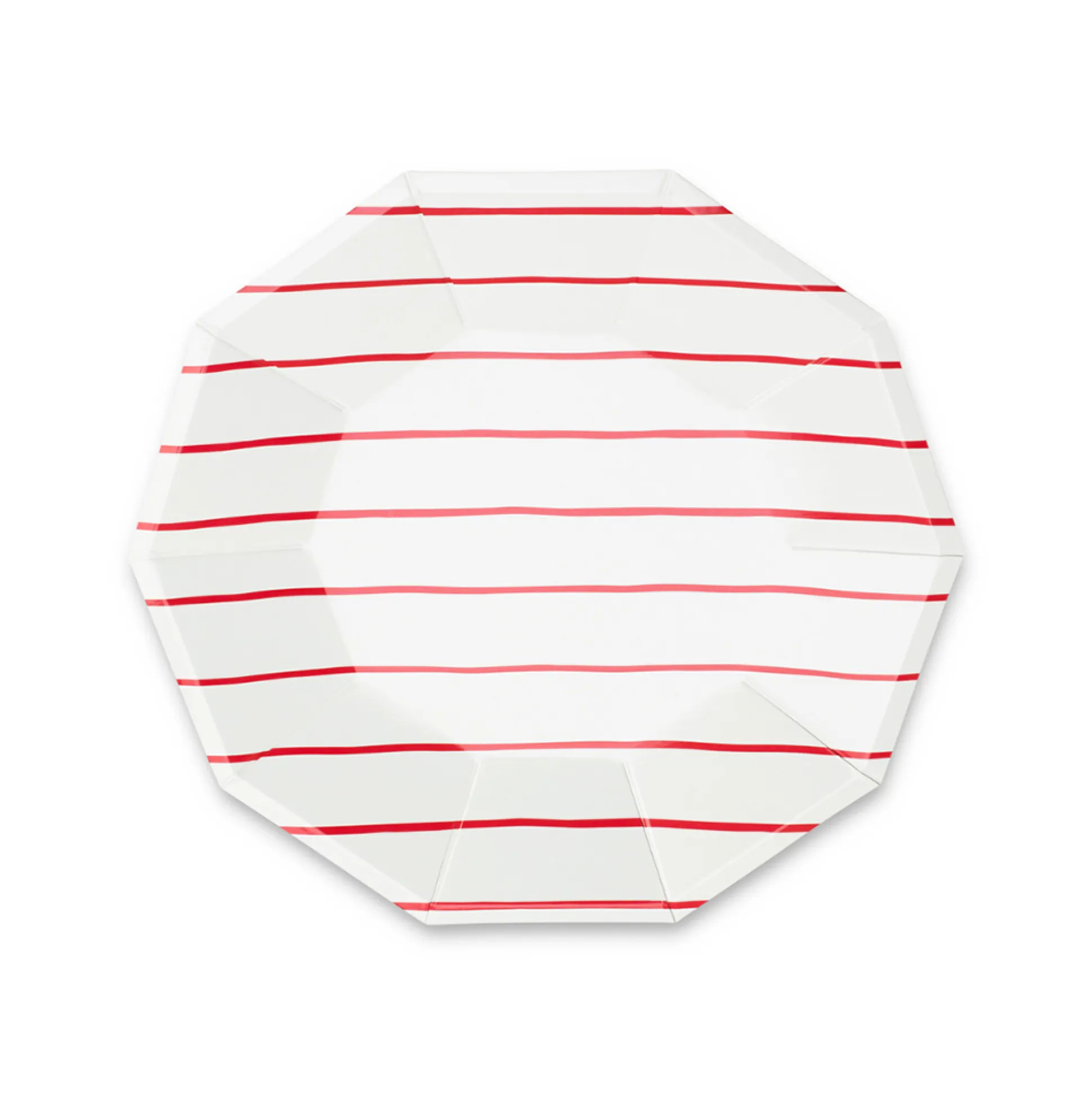 Candy Apple Frenchie Striped Small Plates, Pack of 8