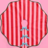 Candy Cane Tree Skirt - pink and red striped tree skirt