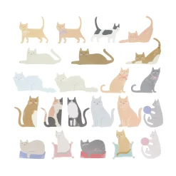 Cat Shaped Stickers (x 25 stickers)