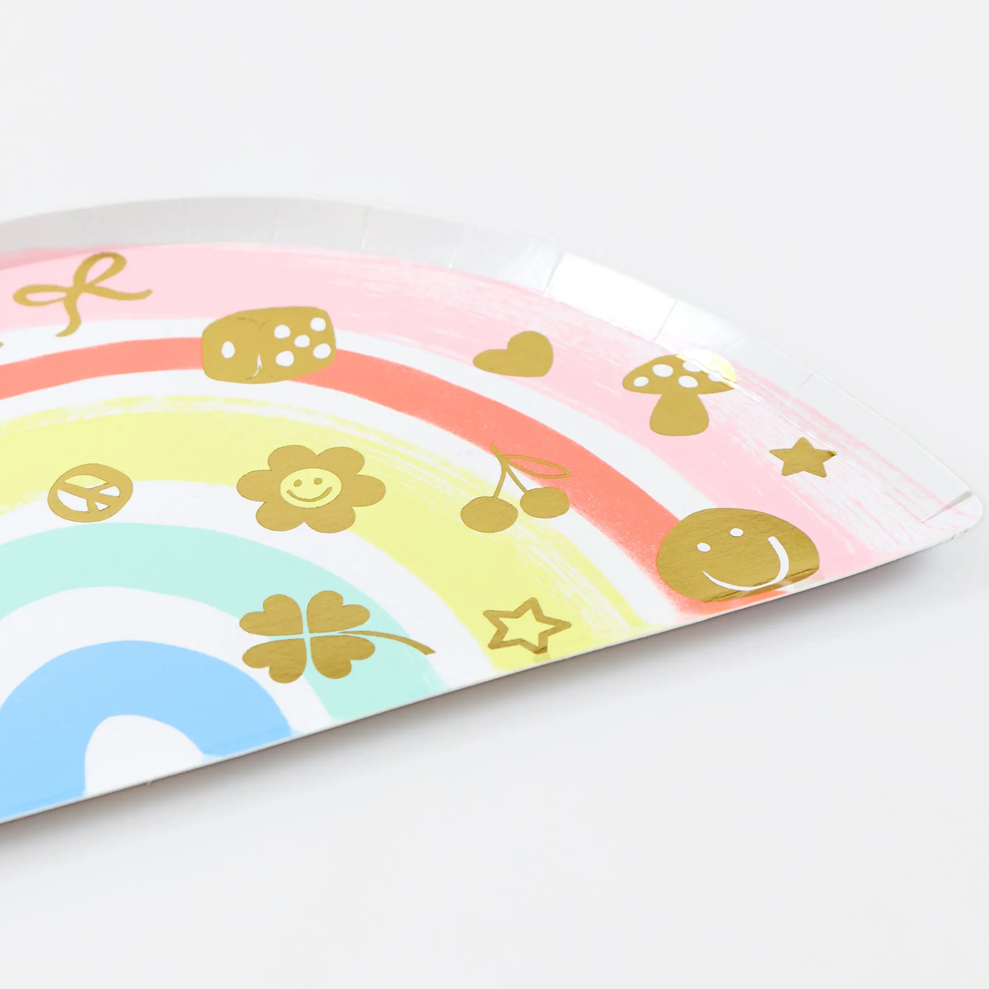 Charm Party Rainbow Plates (x 8)