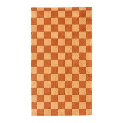Check It! Café Con Leche Check Guest Napkins, Pack of 16
