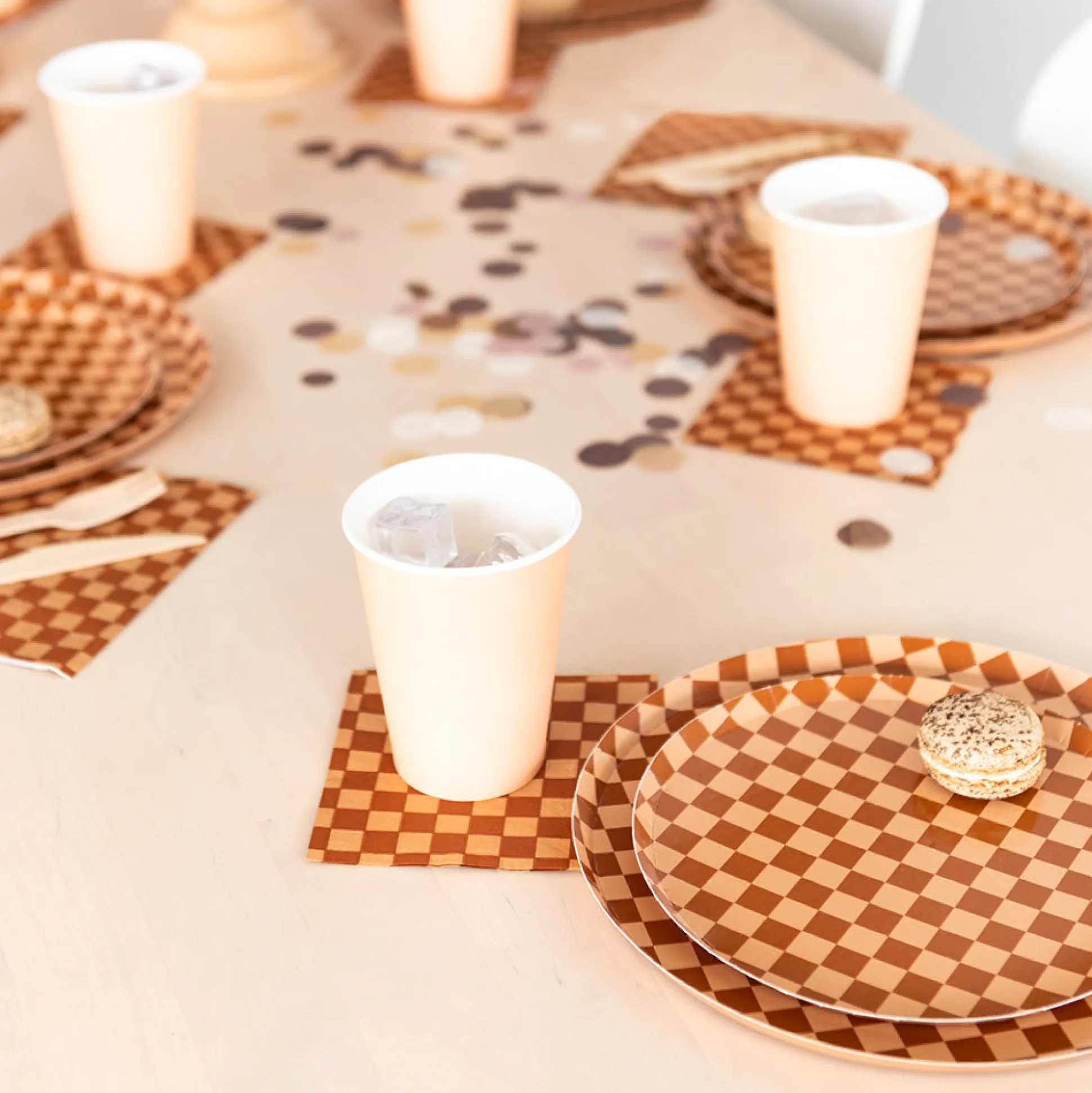 Check It! Café Con Leche Cocktail Napkins, Pack of 20