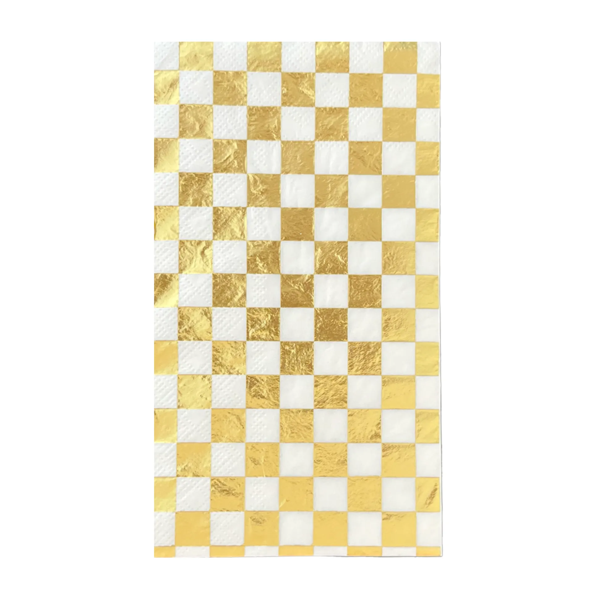 Check It! Gold Clash Check Guest Napkins, Pack of 16