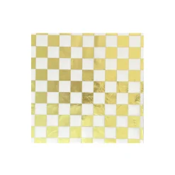 Check It! Gold Clash Cocktail Napkins, Pack of 20