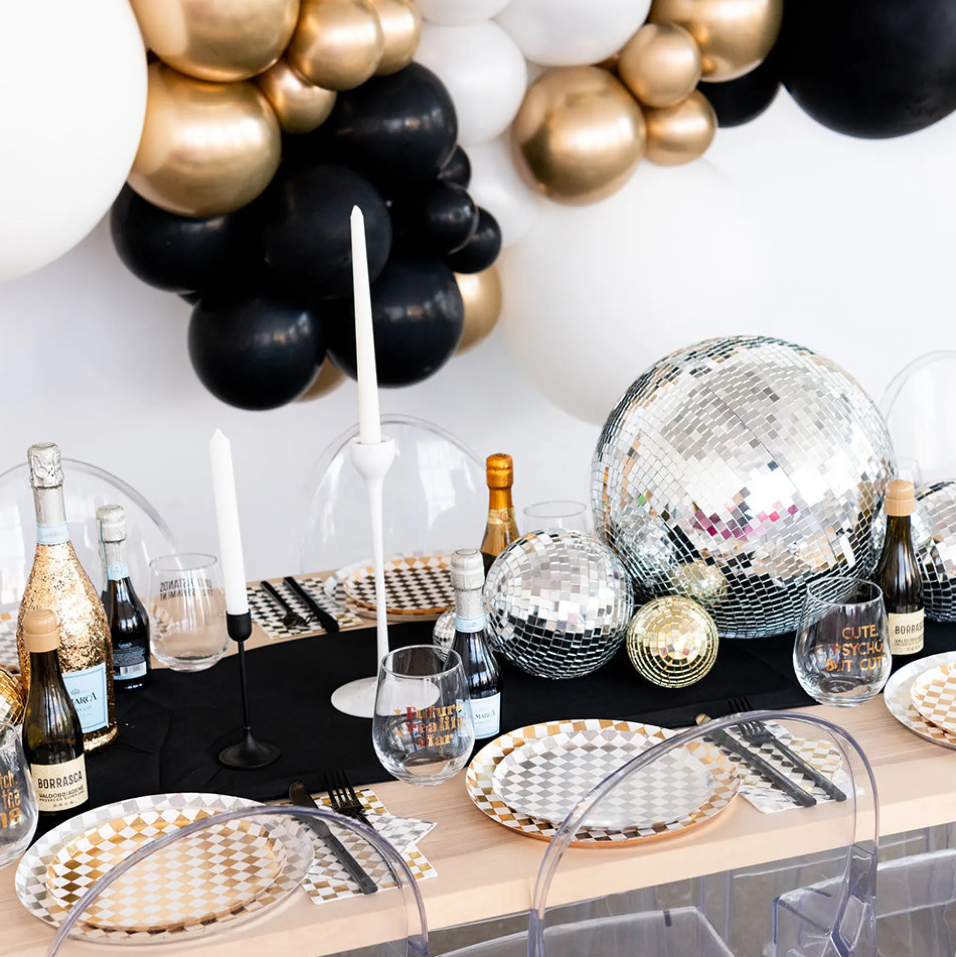 Check It! Gold Clash Cocktail Napkins, Pack of 20