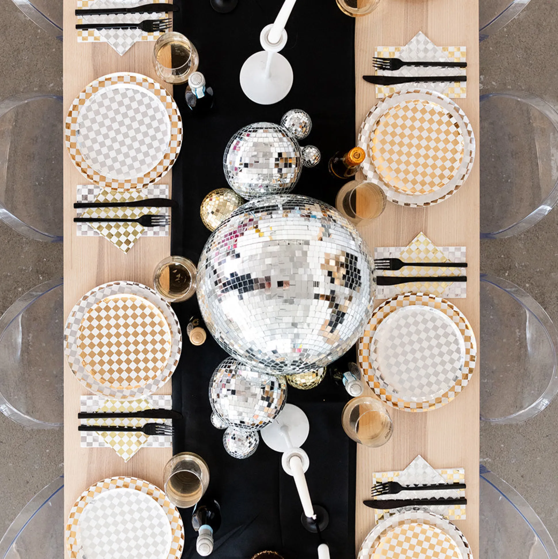 Check It! Gold Clash Cocktail Napkins, Pack of 20