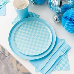Check It! Out of the Blue Dessert Plates, Pack of 8